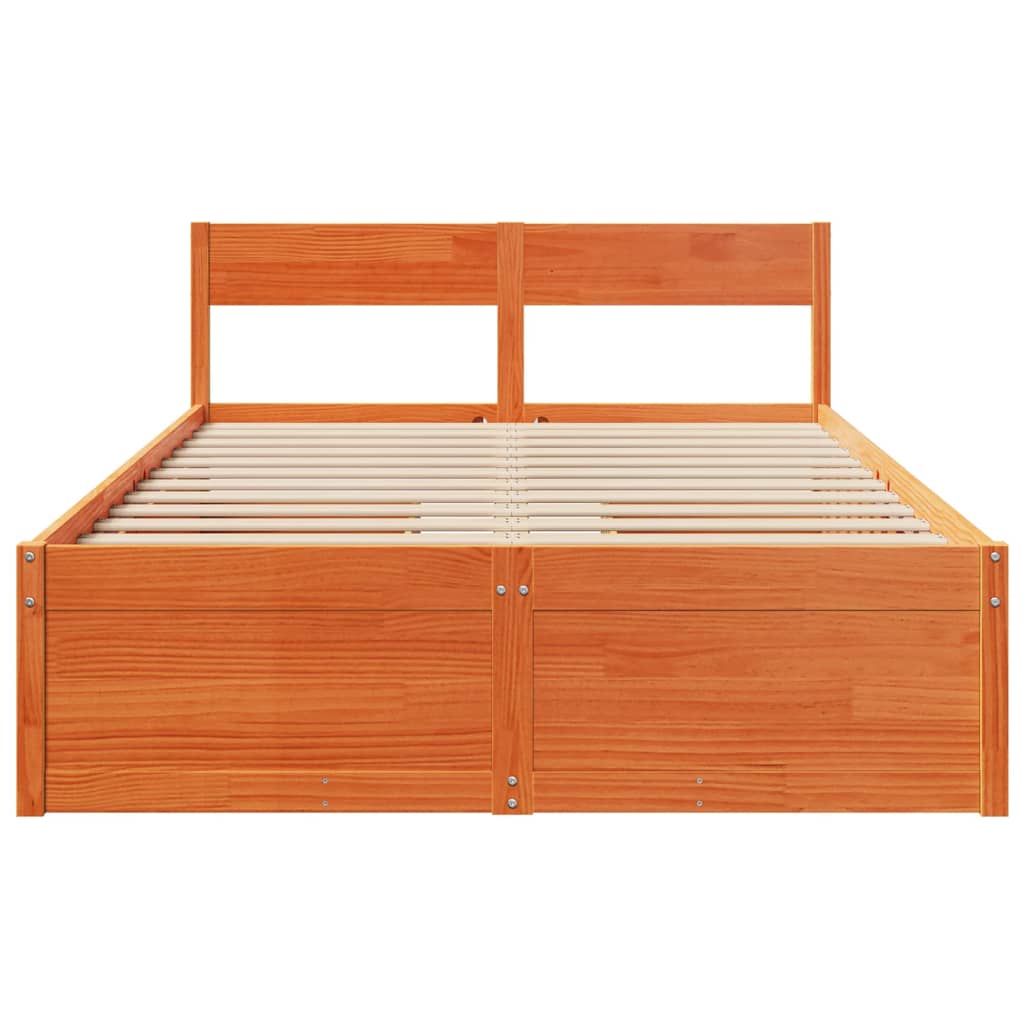 Bedframe met lades massief grenenhout wasbruin 120x190 cm Bedden & bedframes | Creëer jouw Trendy Thuis | Gratis bezorgd & Retour | Trendy.nl