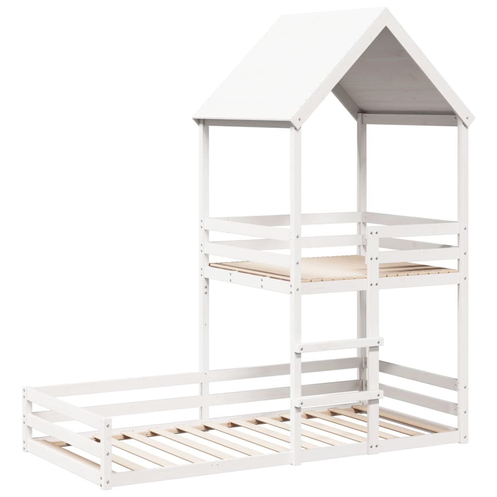 Kinderbed met huisje massief grenenhout wit 80x200 cm Bedden & bedframes | Creëer jouw Trendy Thuis | Gratis bezorgd & Retour | Trendy.nl