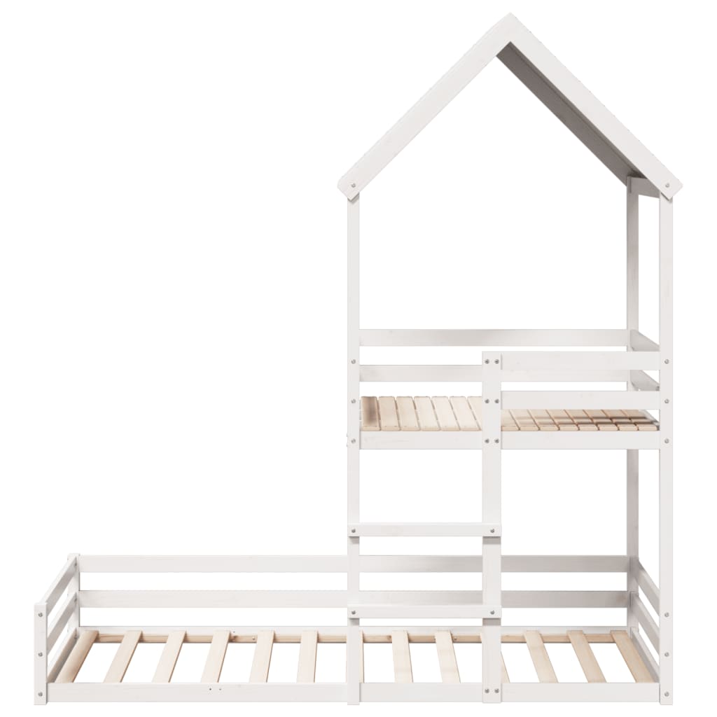 Kinderbed met huisje massief grenenhout wit 80x200 cm Bedden & bedframes | Creëer jouw Trendy Thuis | Gratis bezorgd & Retour | Trendy.nl