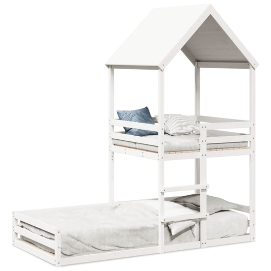 Kinderbed met huisje massief grenenhout wit 80x200 cm Bedden & bedframes | Creëer jouw Trendy Thuis | Gratis bezorgd & Retour | Trendy.nl