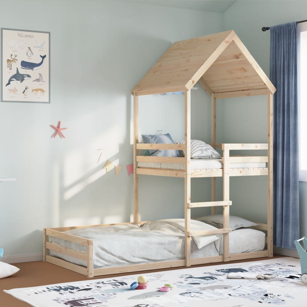 Kinderbed met huisje massief grenenhout 90x190 cm Bedden & bedframes | Creëer jouw Trendy Thuis | Gratis bezorgd & Retour | Trendy.nl