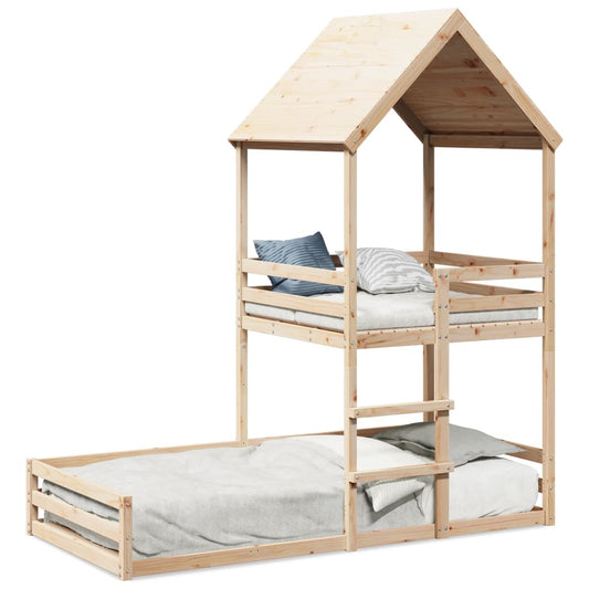 Kinderbed met huisje massief grenenhout 90x190 cm Bedden & bedframes | Creëer jouw Trendy Thuis | Gratis bezorgd & Retour | Trendy.nl