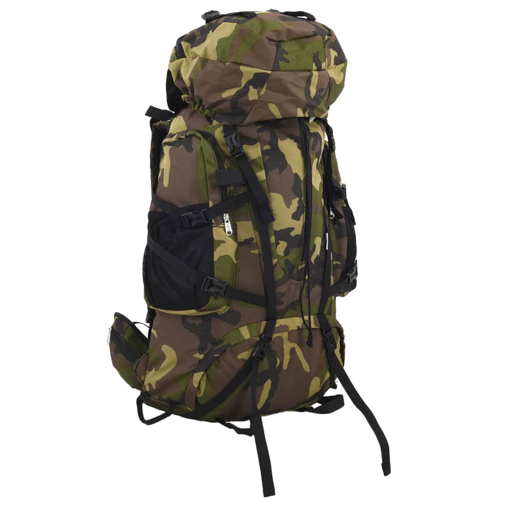 Wandelrugzak 100 L camouflage oxford stof groen