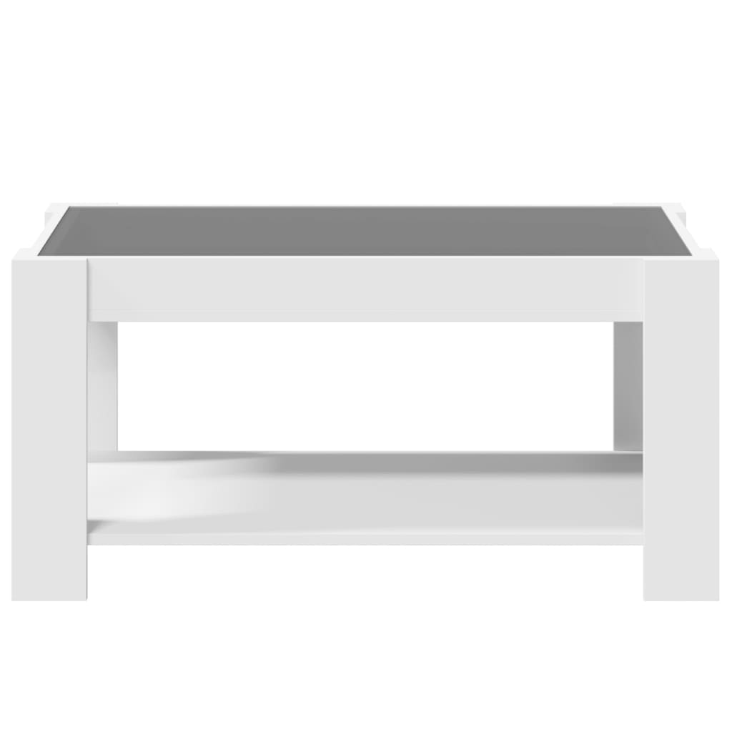 Salontafel met LED 93x53x45 cm bewerkt hout wit Salontafels | Creëer jouw Trendy Thuis | Gratis bezorgd & Retour | Trendy.nl