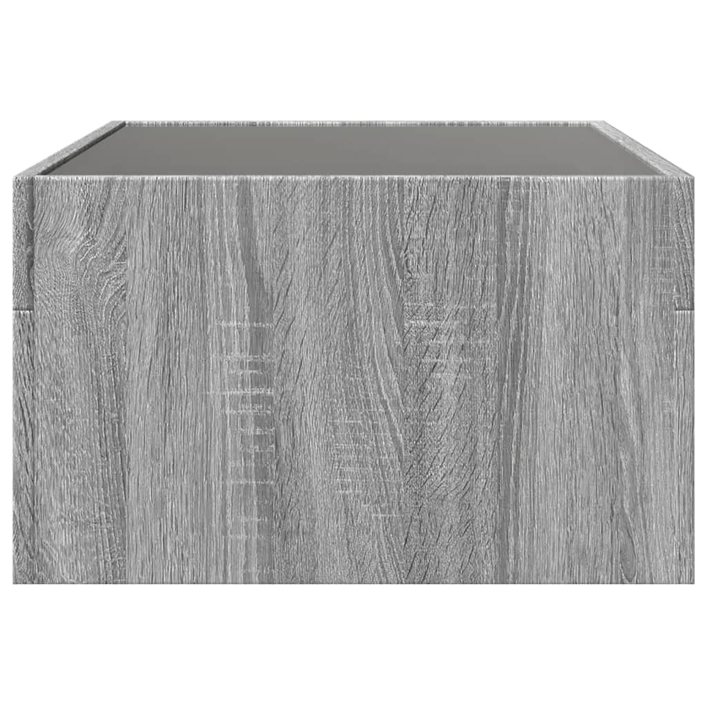 Salontafel met Infinity LED 70x50x30 cm grijs sonoma eikenkleur Salontafels | Creëer jouw Trendy Thuis | Gratis bezorgd & Retour | Trendy.nl