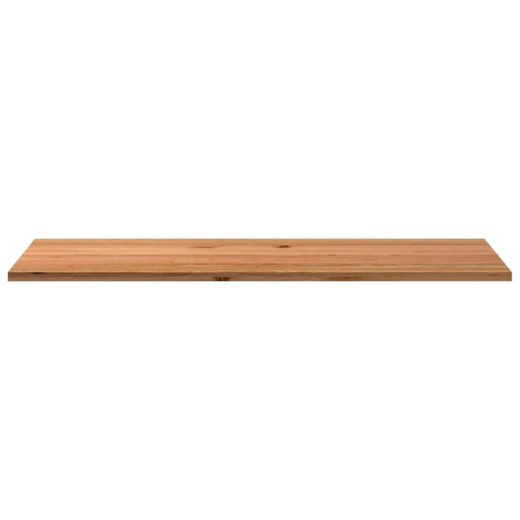 Bureaublad rechthoekig 220x80x4 cm massief eikenhout lichtbruin