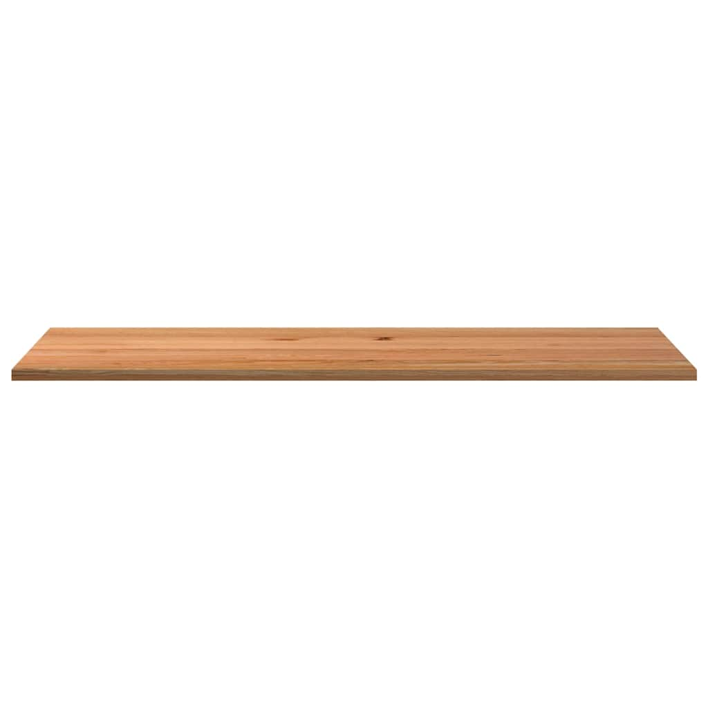 Bureaublad rechthoekig 240x80x4 cm massief eikenhout lichtbruin