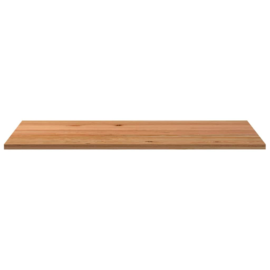 Bureaublad rechthoekig 200x90x4 cm massief eikenhout lichtbruin