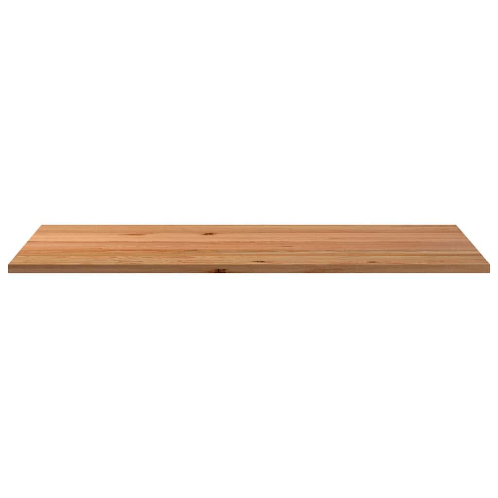 Bureaublad rechthoekig 220x90x4 cm massief eikenhout lichtbruin