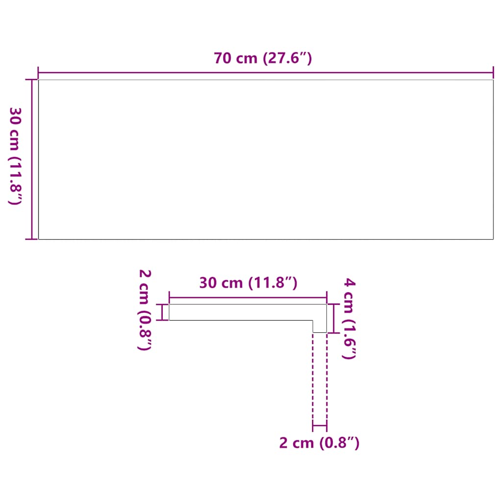 Traptreden 16 st 70x30x2 cm onbehandeld massief eikenhout