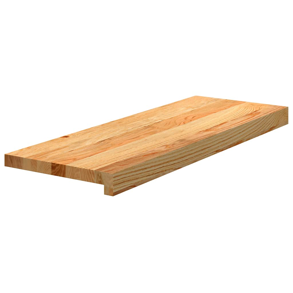 Traptreden 8 st 70x30x2 cm massief eikenhout lichtbruin