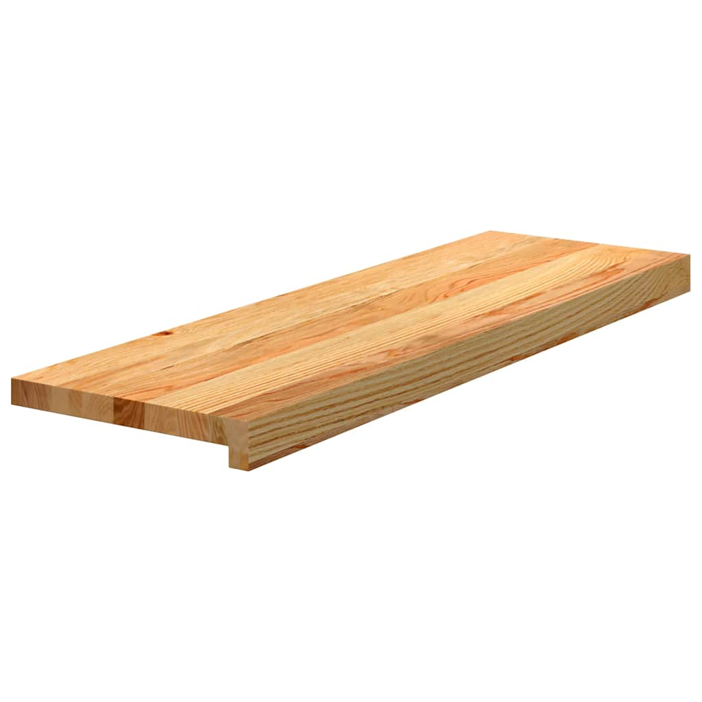 Traptreden 8 st 80x30x2 cm massief eikenhout lichtbruin