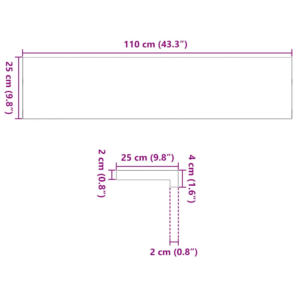 Traptreden 12 st 110x25x2 cm massief eikenhout lichtbruin