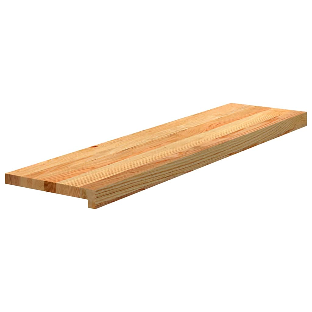 Traptreden 20 st 100x30x2 cm massief eikenhout lichtbruin