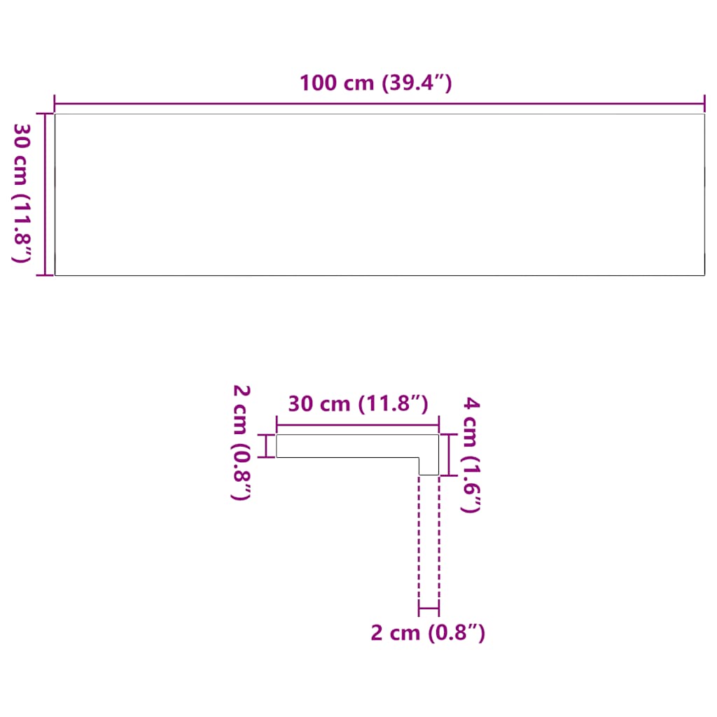 Traptreden 20 st 100x30x2 cm massief eikenhout lichtbruin