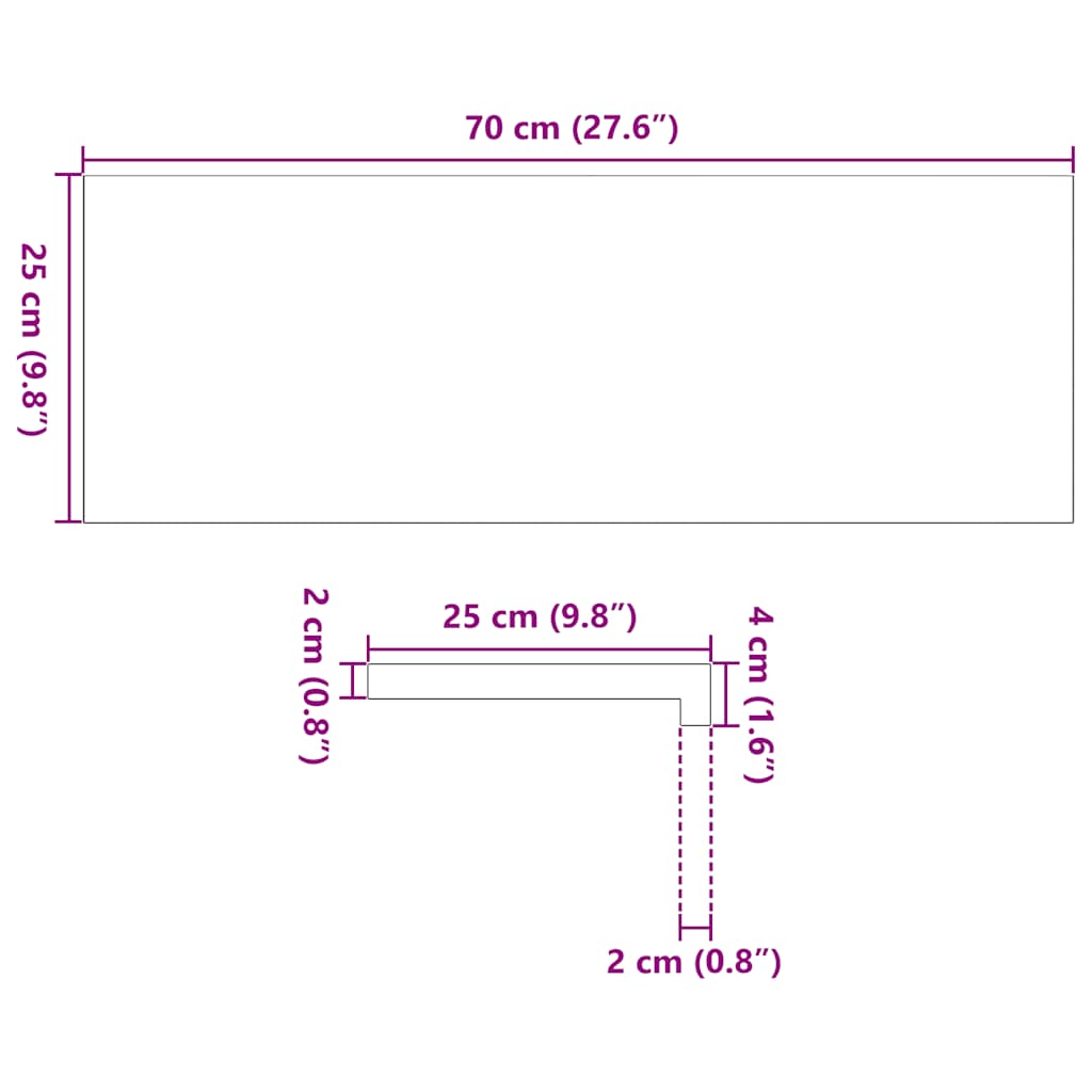 Traptreden 16 st 70x25x2 cm massief eikenhout donkerbruin