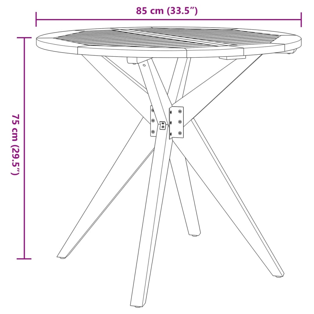 5-delige Eethoek massief acaciahout Tuinsets | Creëer jouw Trendy Thuis | Gratis bezorgd & Retour | Trendy.nl