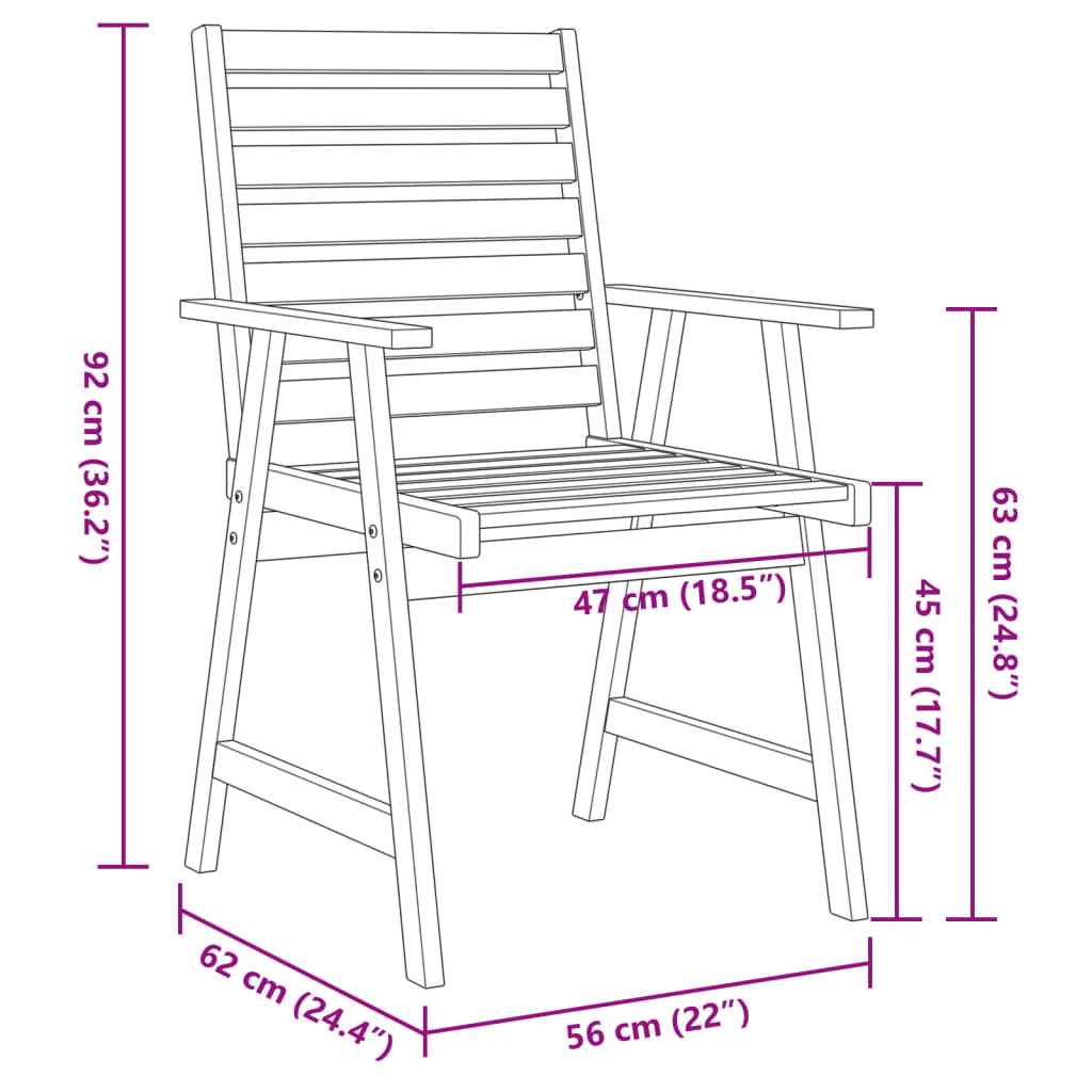 5-delige Eethoek massief acaciahout Tuinsets | Creëer jouw Trendy Thuis | Gratis bezorgd & Retour | Trendy.nl