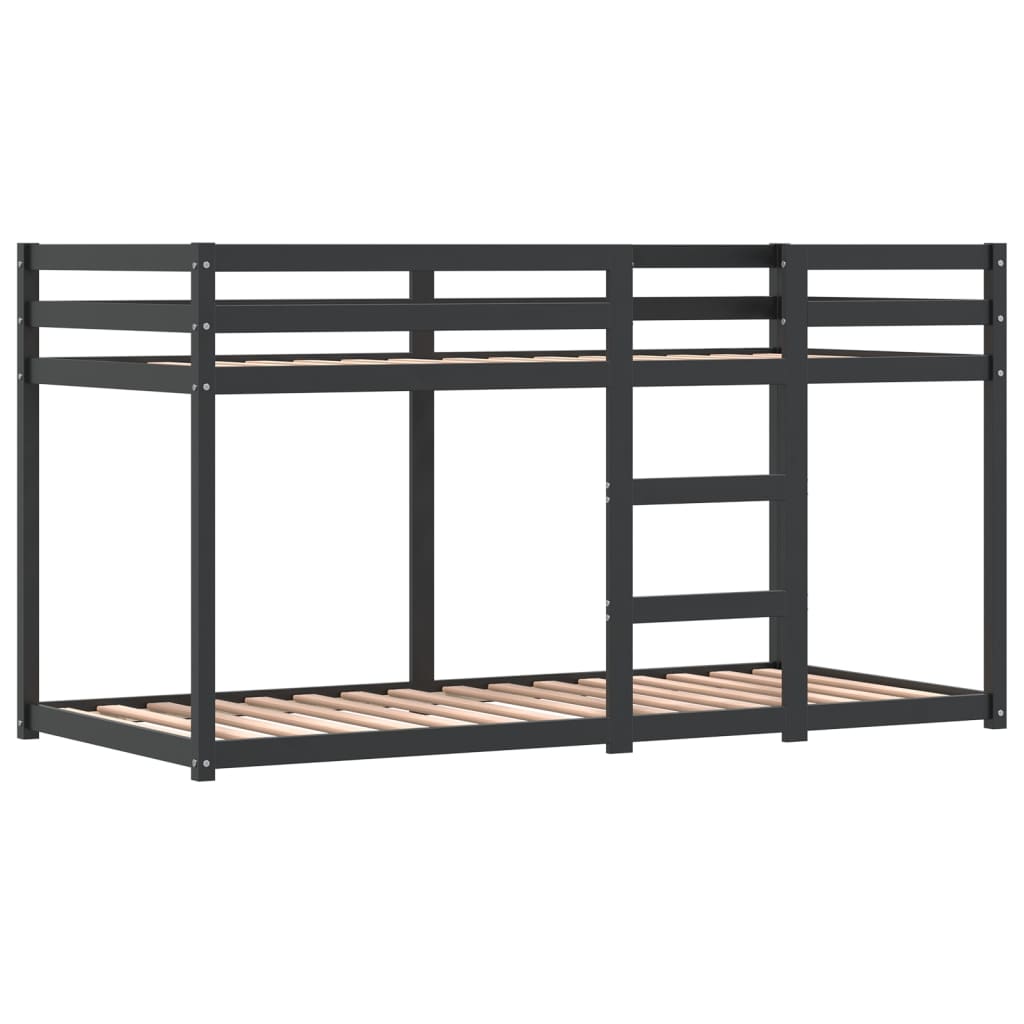 Stapelbed met gordijnen 90x190 cm grenenhout wit en zwart Bedden & bedframes | Creëer jouw Trendy Thuis | Gratis bezorgd & Retour | Trendy.nl