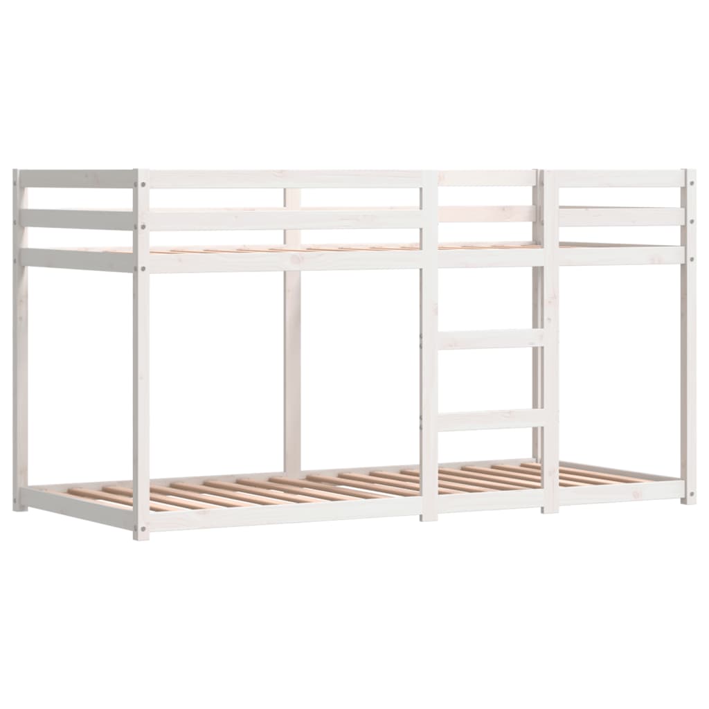 Stapelbed met gordijnen 90x190 cm grenenhout wit en zwart Bedden & bedframes | Creëer jouw Trendy Thuis | Gratis bezorgd & Retour | Trendy.nl