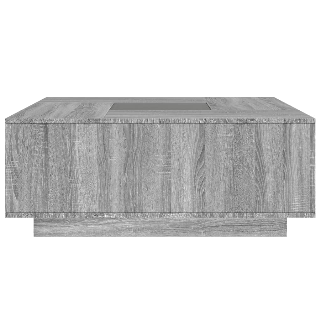 Salontafel met Infinity LED 100x100x40 cm grijs sonoma eiken Salontafels | Creëer jouw Trendy Thuis | Gratis bezorgd & Retour | Trendy.nl