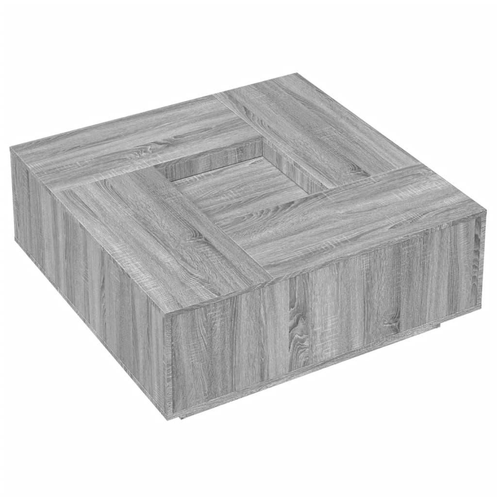 Salontafel 100x100x40 cm bewerkt hout grijs sonoma eikenkleurig Salontafels | Creëer jouw Trendy Thuis | Gratis bezorgd & Retour | Trendy.nl