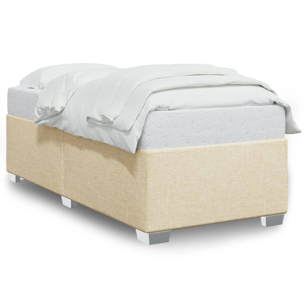 Bedframe stof crèmekleurig 100x200 cm Bedden & bedframes | Creëer jouw Trendy Thuis | Gratis bezorgd & Retour | Trendy.nl