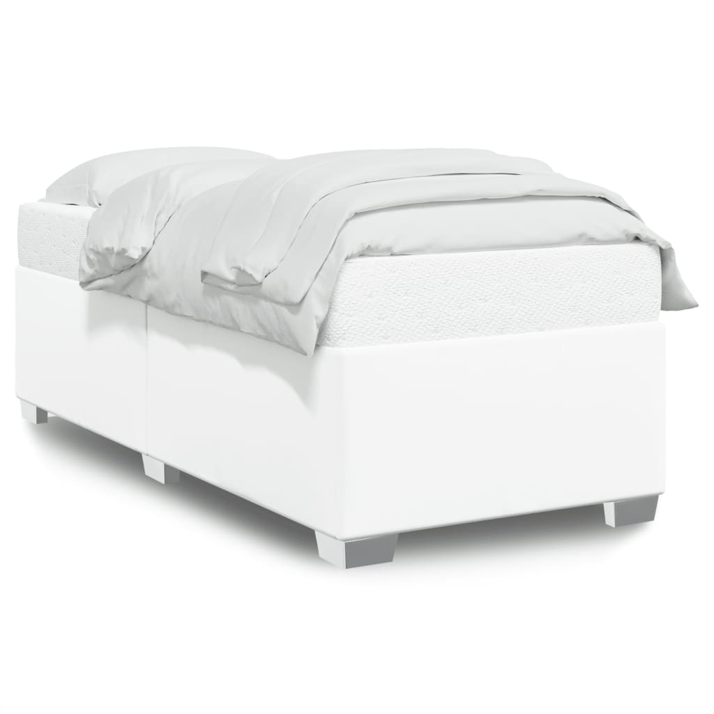 Bedframe kunstleer wit 90x190 cm Bedden & bedframes | Creëer jouw Trendy Thuis | Gratis bezorgd & Retour | Trendy.nl