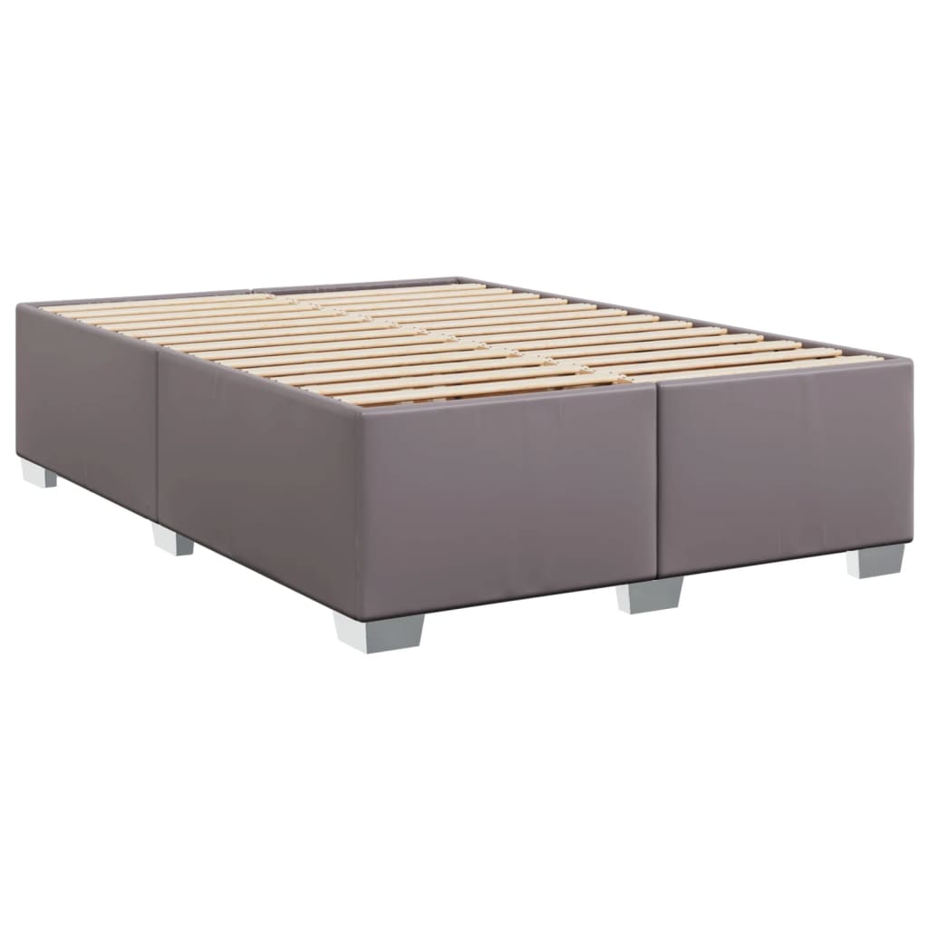 Bedframe kunstleer grijs 140x190 cm Bedden & bedframes | Creëer jouw Trendy Thuis | Gratis bezorgd & Retour | Trendy.nl