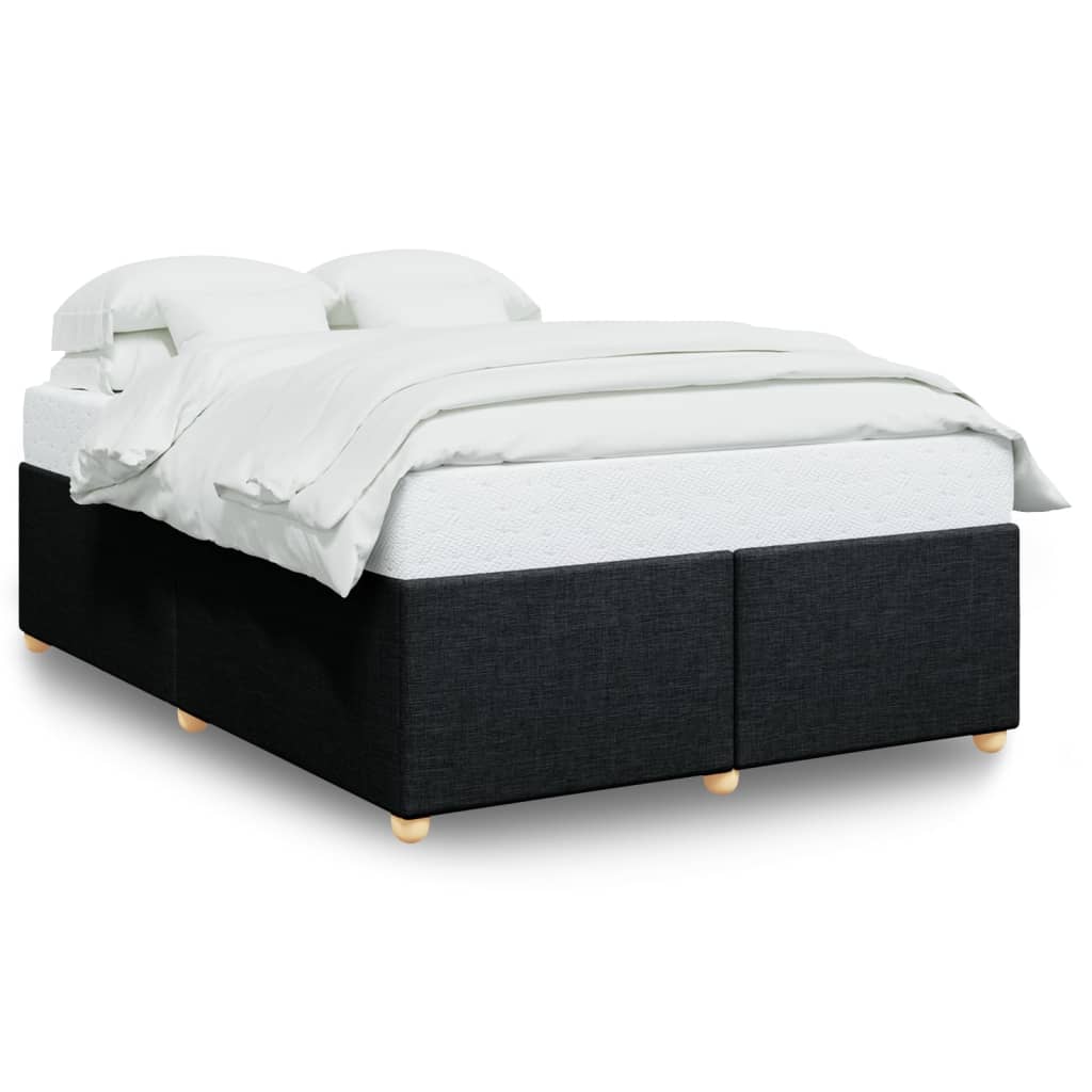 Bedframe zonder matras stof zwart 140x190 cm Bedden & bedframes | Creëer jouw Trendy Thuis | Gratis bezorgd & Retour | Trendy.nl