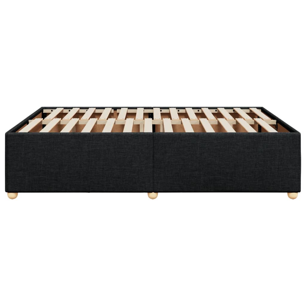 Bedframe zonder matras stof zwart 140x190 cm Bedden & bedframes | Creëer jouw Trendy Thuis | Gratis bezorgd & Retour | Trendy.nl