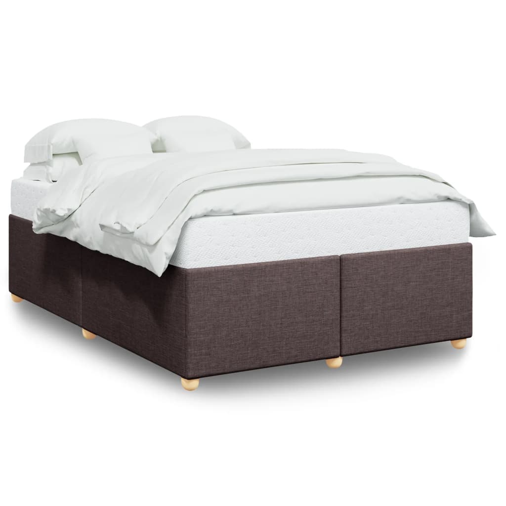 Bedframe zonder matras stof donkerbruin 140x190 cm Bedden & bedframes | Creëer jouw Trendy Thuis | Gratis bezorgd & Retour | Trendy.nl