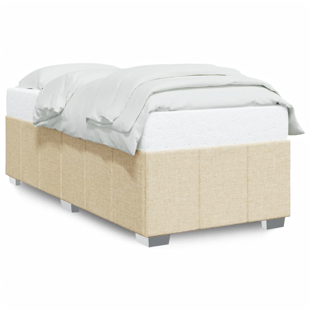 Bedframe stof crèmekleurig 90x190 cm Bedden & bedframes | Creëer jouw Trendy Thuis | Gratis bezorgd & Retour | Trendy.nl