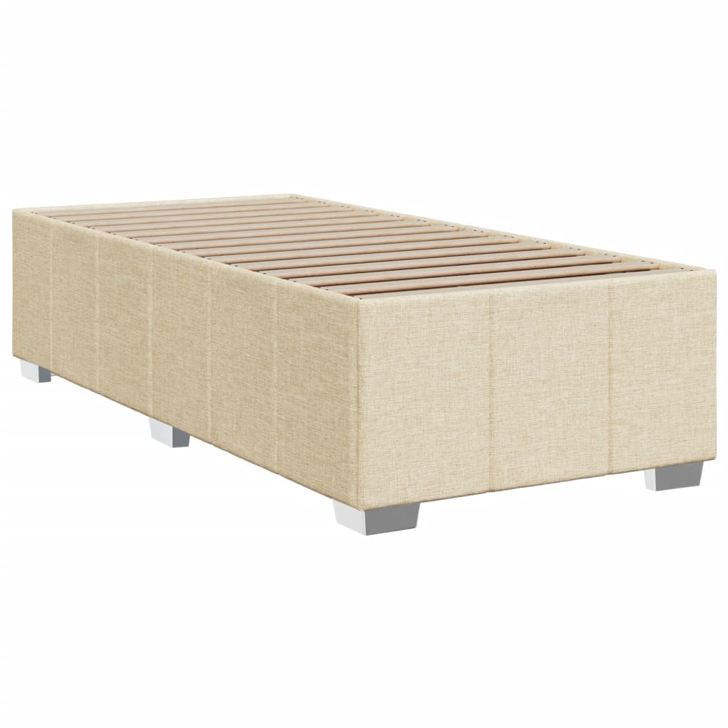 Bedframe stof crèmekleurig 90x190 cm Bedden & bedframes | Creëer jouw Trendy Thuis | Gratis bezorgd & Retour | Trendy.nl