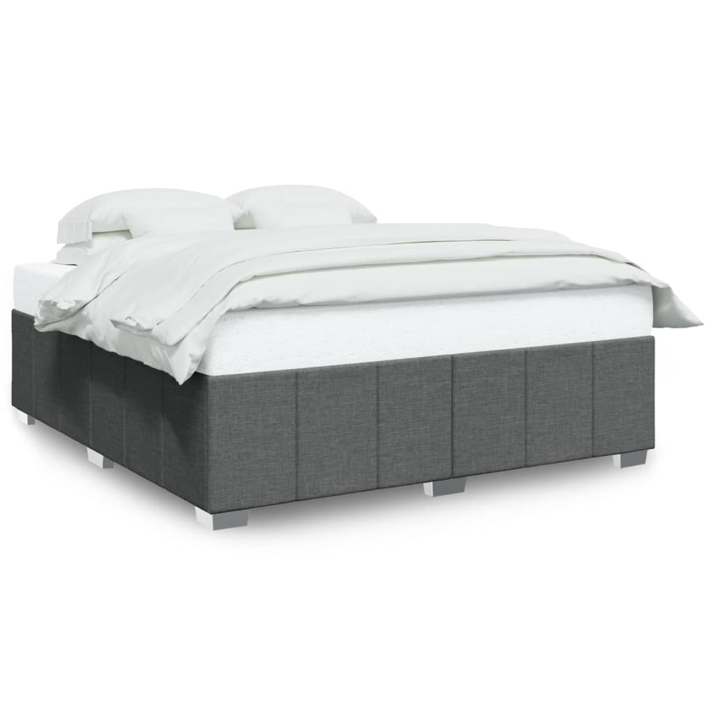 Bedframe zonder matras stof donkergrijs 180x200 cm Bedden & bedframes | Creëer jouw Trendy Thuis | Gratis bezorgd & Retour | Trendy.nl