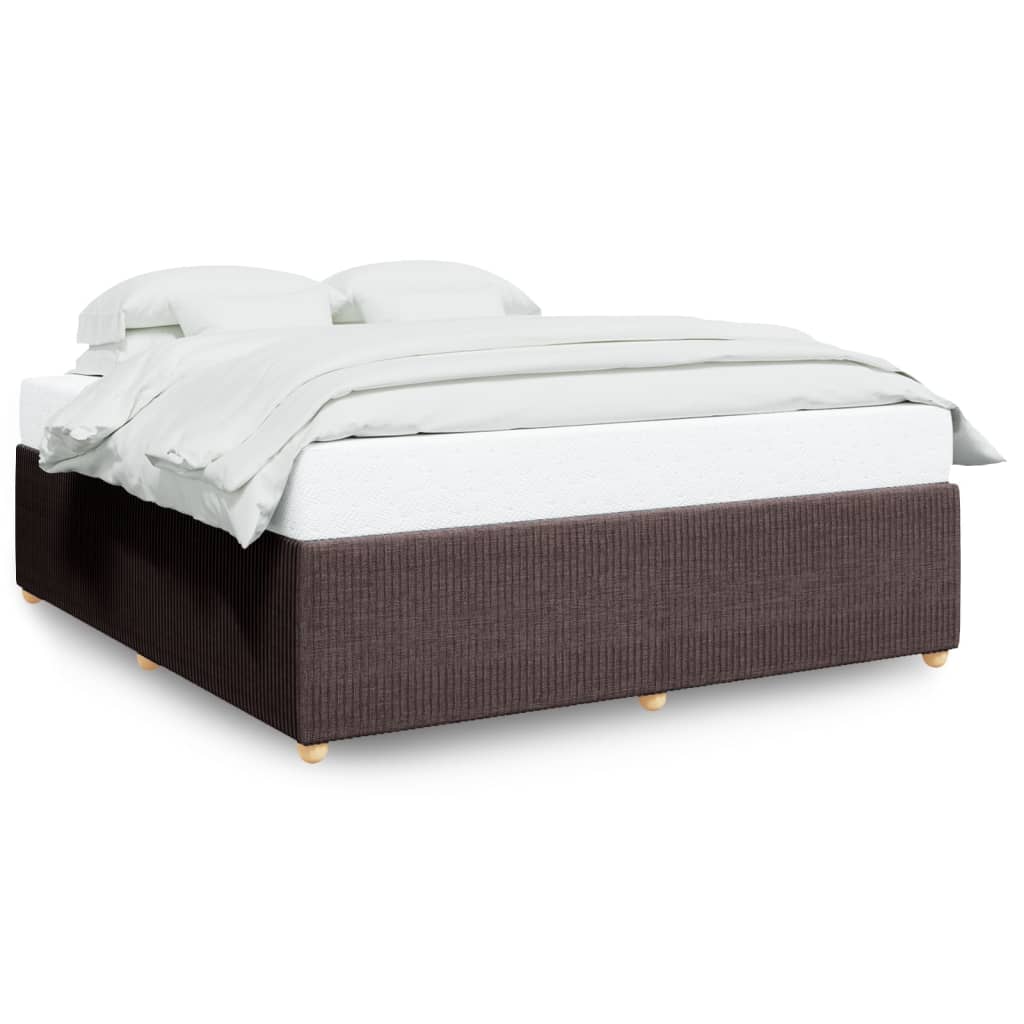 Bedframe zonder matras stof donkerbruin 180x200 cm Bedden & bedframes | Creëer jouw Trendy Thuis | Gratis bezorgd & Retour | Trendy.nl