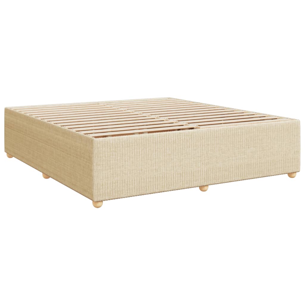 Bedframe zonder matras stof crèmekleurig 180x200 cm Bedden & bedframes | Creëer jouw Trendy Thuis | Gratis bezorgd & Retour | Trendy.nl