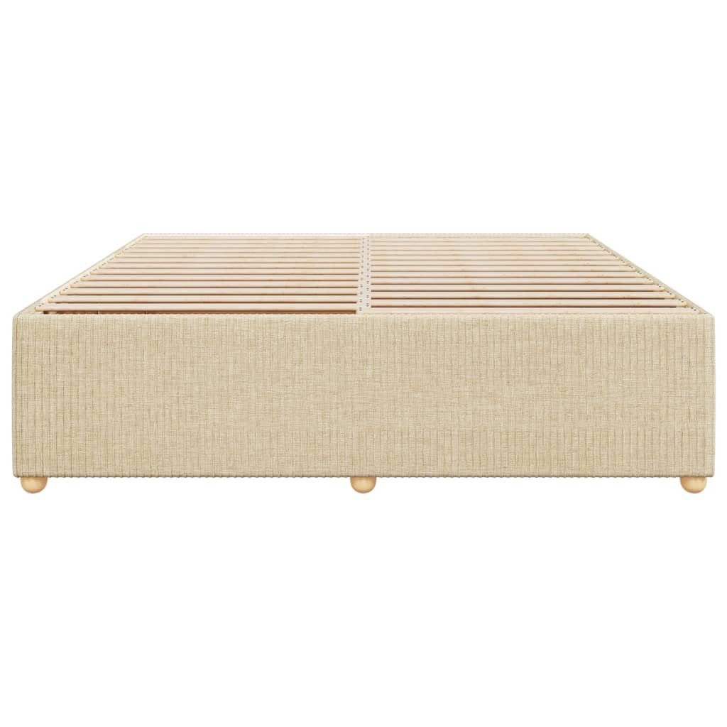 Bedframe zonder matras stof crèmekleurig 180x200 cm Bedden & bedframes | Creëer jouw Trendy Thuis | Gratis bezorgd & Retour | Trendy.nl