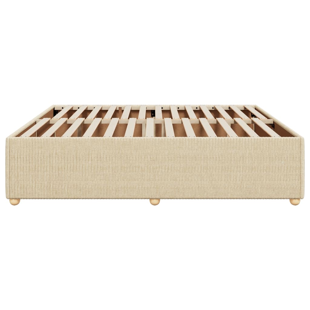 Bedframe zonder matras stof crèmekleurig 180x200 cm Bedden & bedframes | Creëer jouw Trendy Thuis | Gratis bezorgd & Retour | Trendy.nl