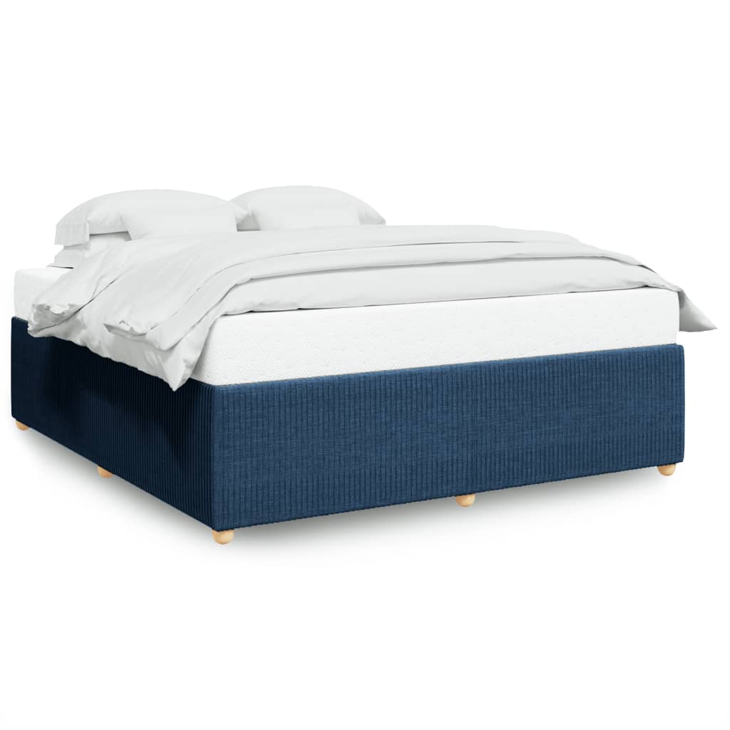 Bedframe zonder matras stof blauw 180x200 cm Bedden & bedframes | Creëer jouw Trendy Thuis | Gratis bezorgd & Retour | Trendy.nl