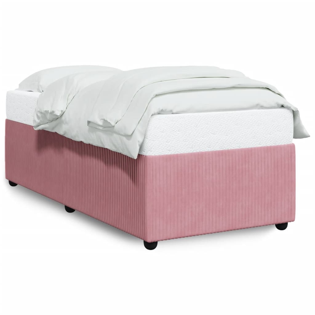 Bedframe fluweel roze 90x190 cm Bedden & bedframes | Creëer jouw Trendy Thuis | Gratis bezorgd & Retour | Trendy.nl