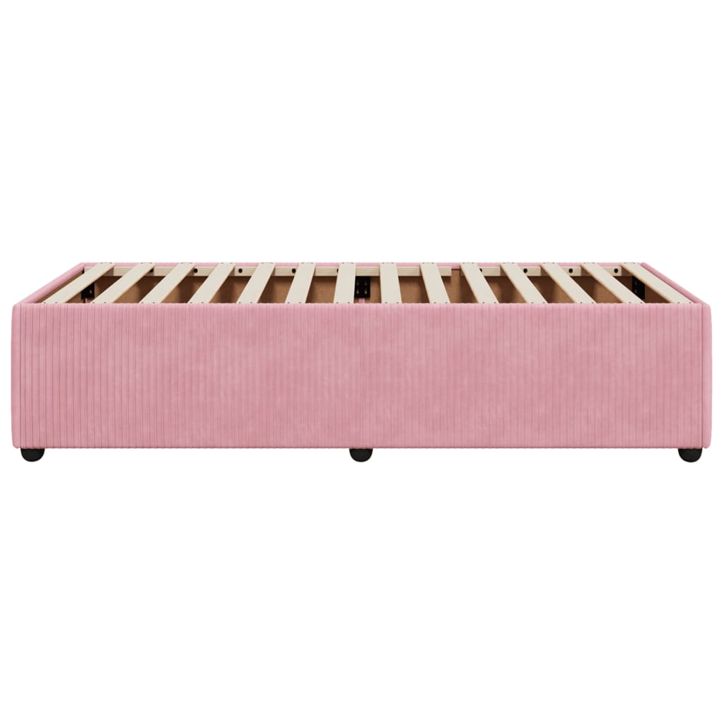 Bedframe fluweel roze 90x190 cm Bedden & bedframes | Creëer jouw Trendy Thuis | Gratis bezorgd & Retour | Trendy.nl