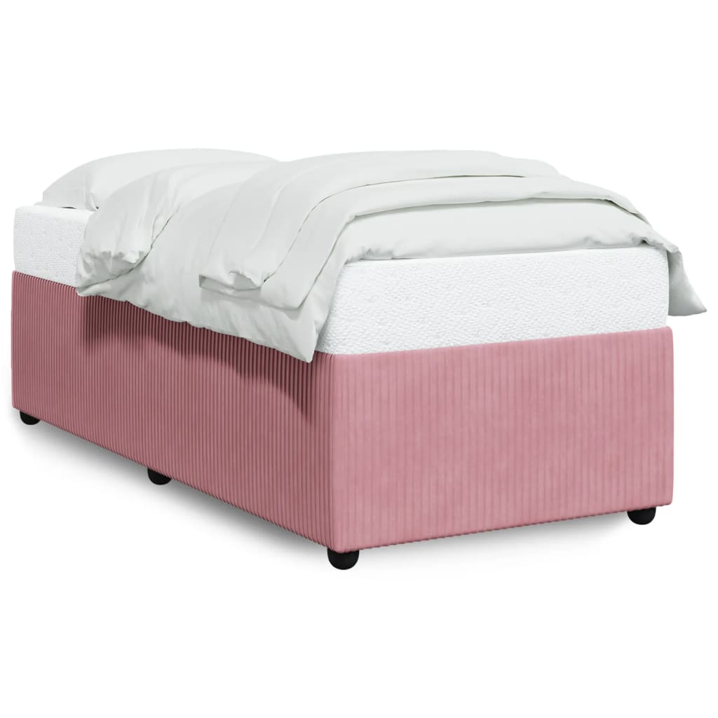 Bedframe fluweel roze 90x190 cm Bedden & bedframes | Creëer jouw Trendy Thuis | Gratis bezorgd & Retour | Trendy.nl