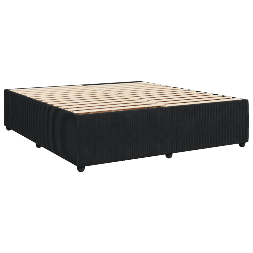 Bedframe fluweel zwart 180x200 cm Bedden & bedframes | Creëer jouw Trendy Thuis | Gratis bezorgd & Retour | Trendy.nl