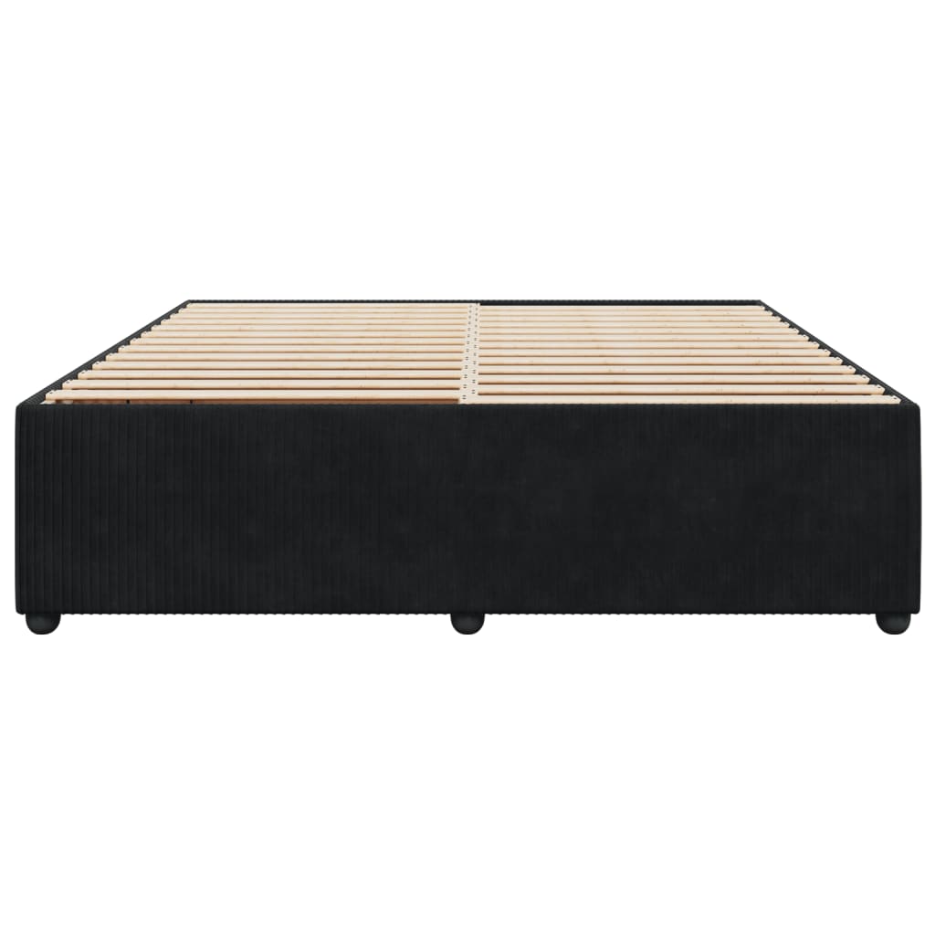 Bedframe fluweel zwart 180x200 cm Bedden & bedframes | Creëer jouw Trendy Thuis | Gratis bezorgd & Retour | Trendy.nl