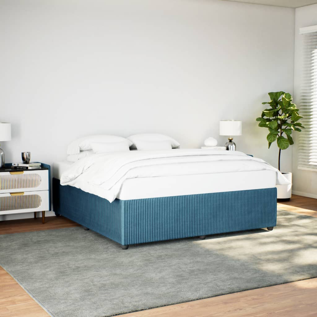 Bedframe fluweel blauw 180x200 cm Bedden & bedframes | Creëer jouw Trendy Thuis | Gratis bezorgd & Retour | Trendy.nl