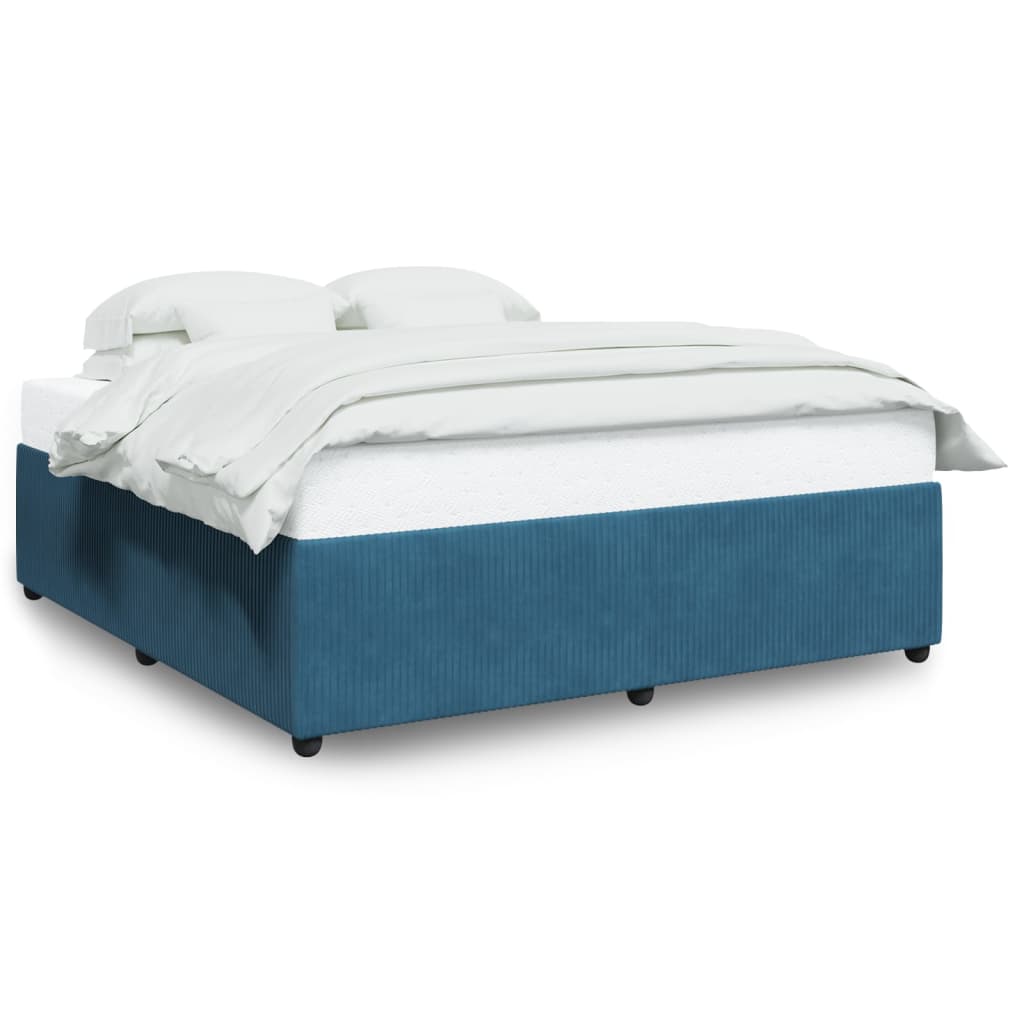 Bedframe fluweel blauw 180x200 cm Bedden & bedframes | Creëer jouw Trendy Thuis | Gratis bezorgd & Retour | Trendy.nl