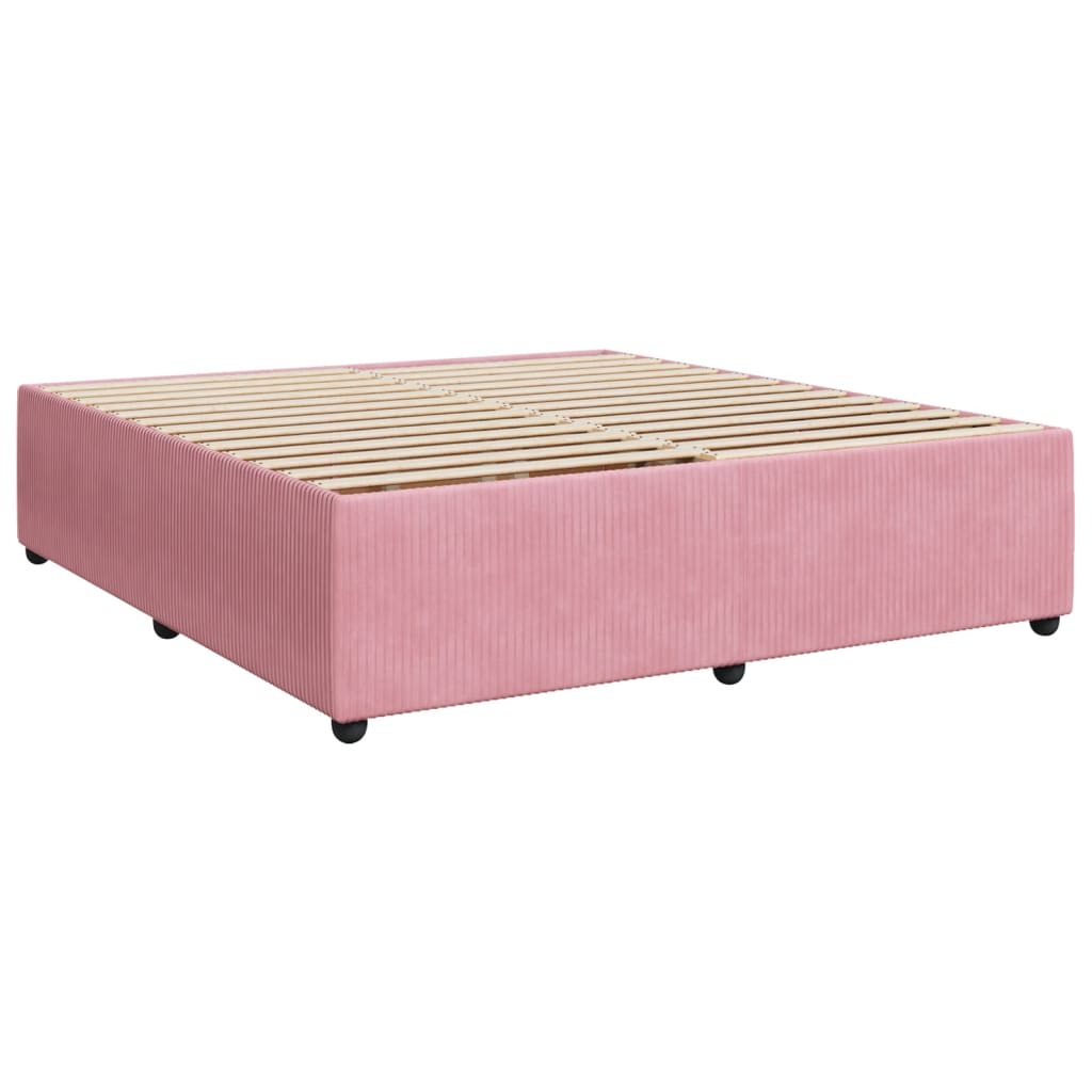 Bedframe fluweel roze 180x200 cm Bedden & bedframes | Creëer jouw Trendy Thuis | Gratis bezorgd & Retour | Trendy.nl