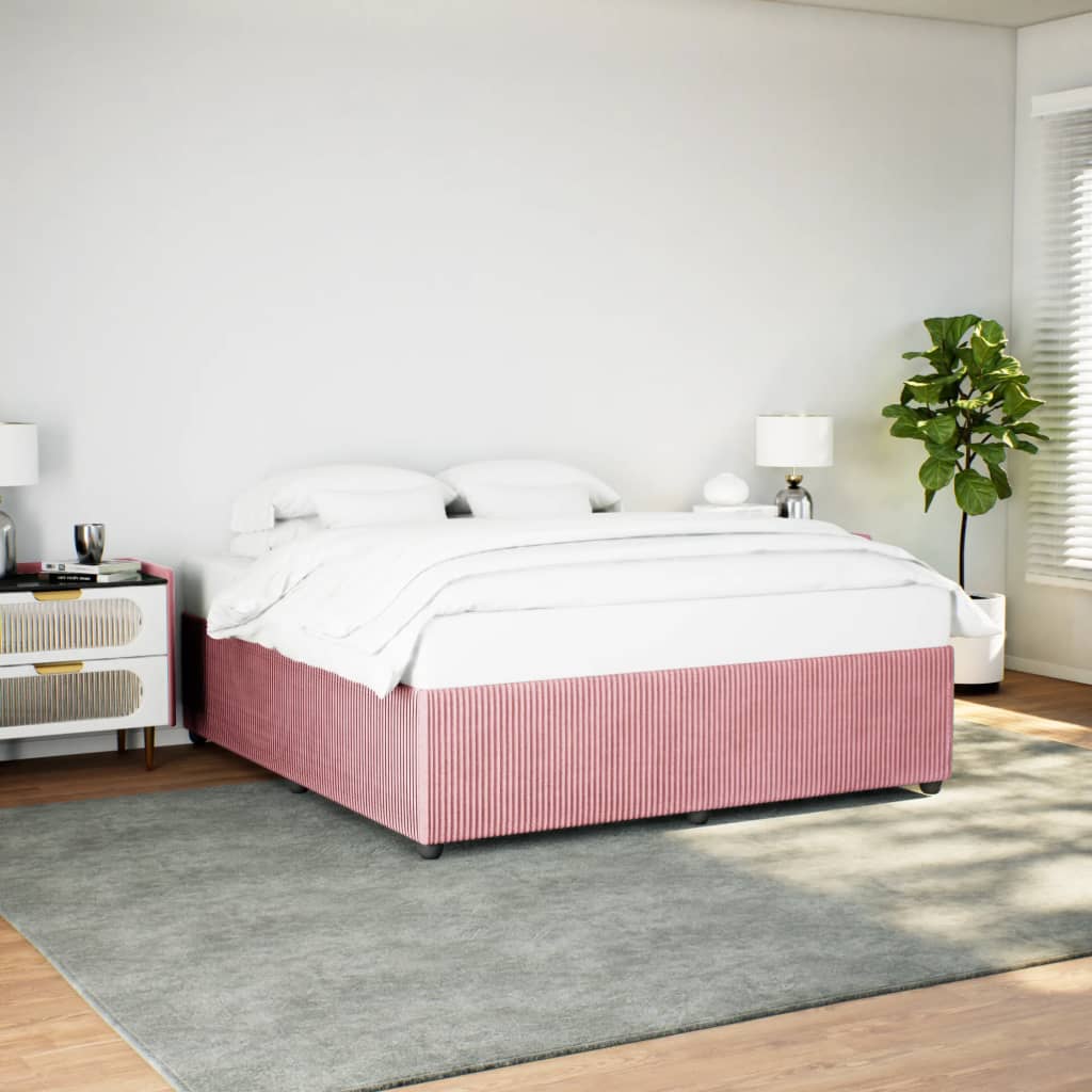 Bedframe fluweel roze 180x200 cm Bedden & bedframes | Creëer jouw Trendy Thuis | Gratis bezorgd & Retour | Trendy.nl