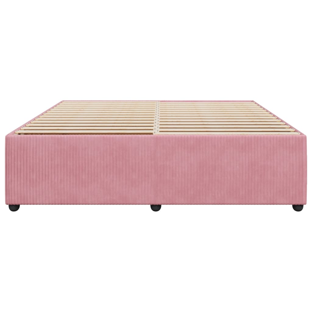 Bedframe fluweel roze 180x200 cm Bedden & bedframes | Creëer jouw Trendy Thuis | Gratis bezorgd & Retour | Trendy.nl